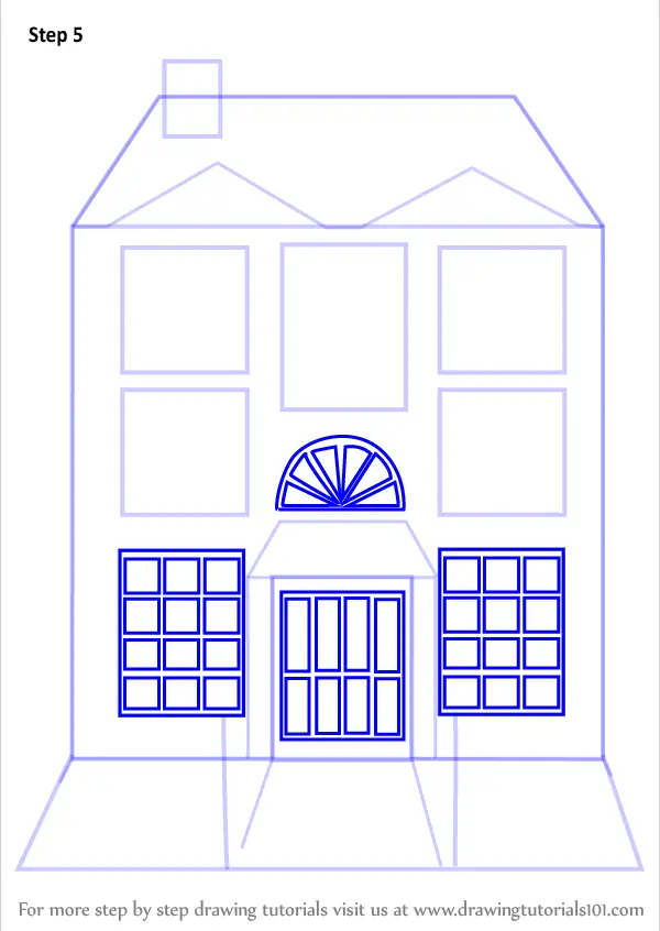 Learn How to Draw Mansion House (Houses) Step by Step ...