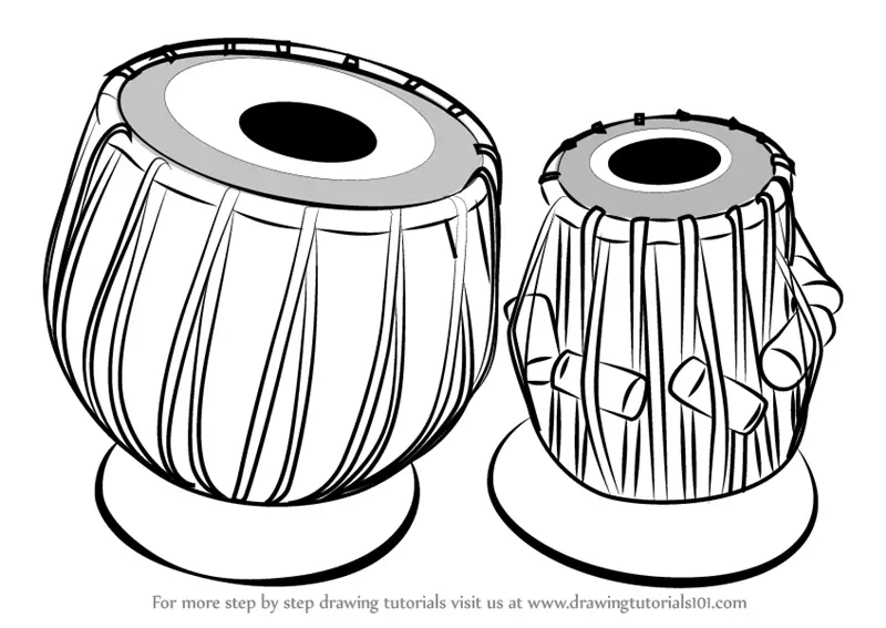 Indian Drums Tabla Isolated White Background Vector Illustration Stock  Vector by exitneargmailcom 202082594