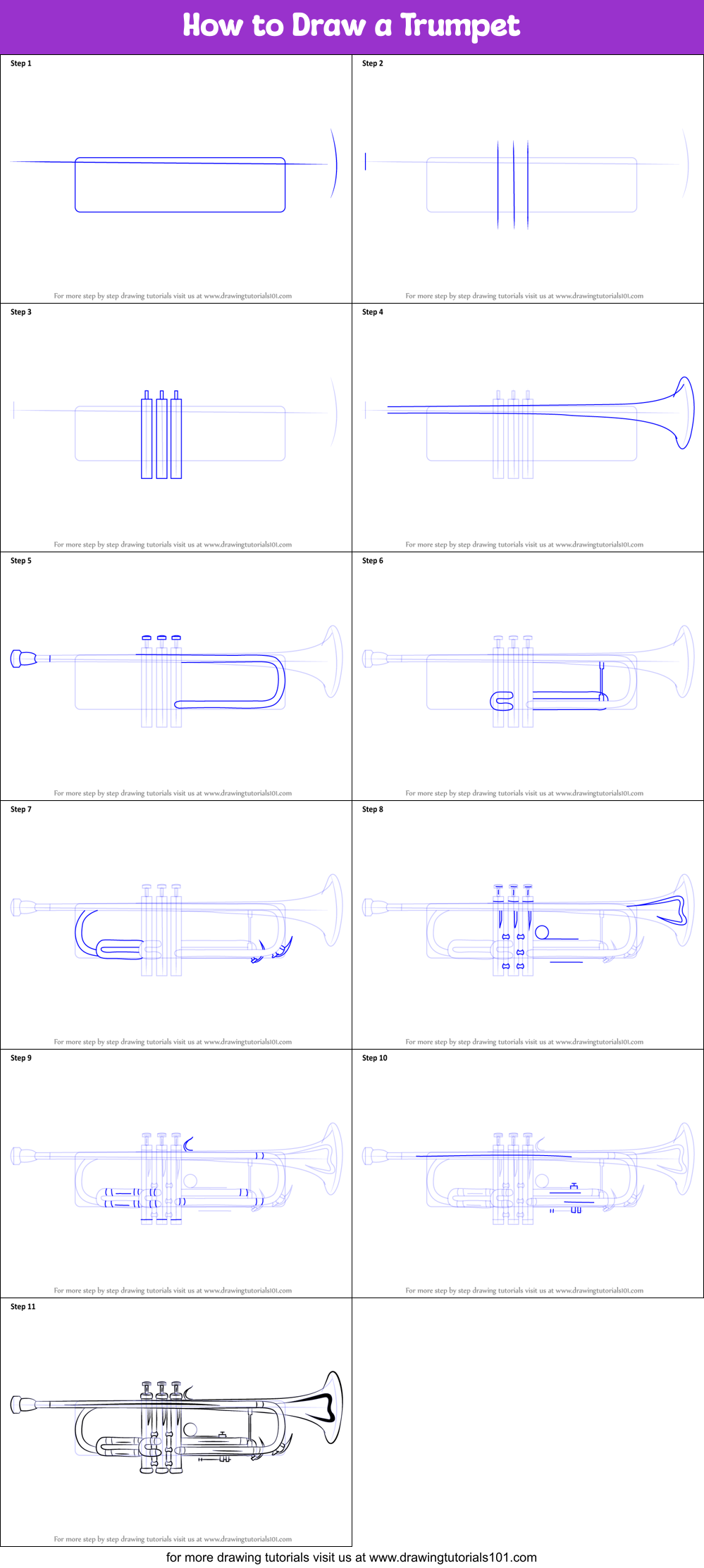 How To Draw A Trumpet