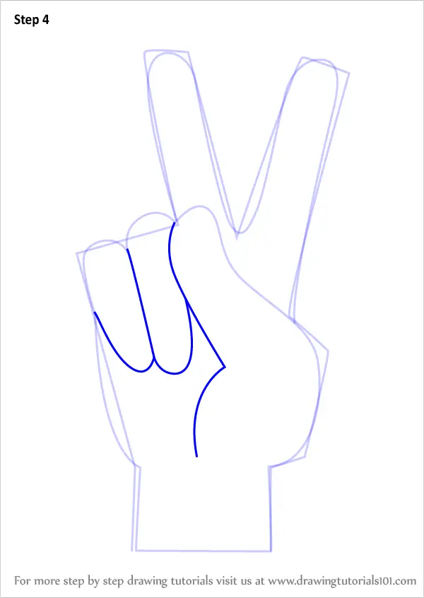 Learn How to Draw Peace Sign Hand Symbols Step by Step 