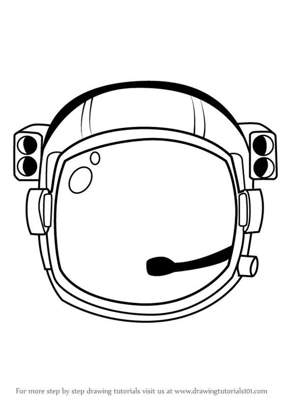Learn How to Draw an Astronaut's Helmet (Tools) Step by Step Drawing