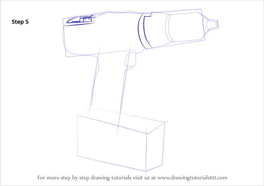 Learn How to Draw a Drill Machine (Tools) Step by Step Drawing Tutorials