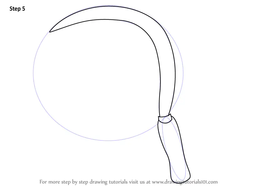 Learn How to Draw a Sickle (Tools) Step by Step Drawing Tutorials