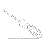How to Draw a Slotted Screwdriver
