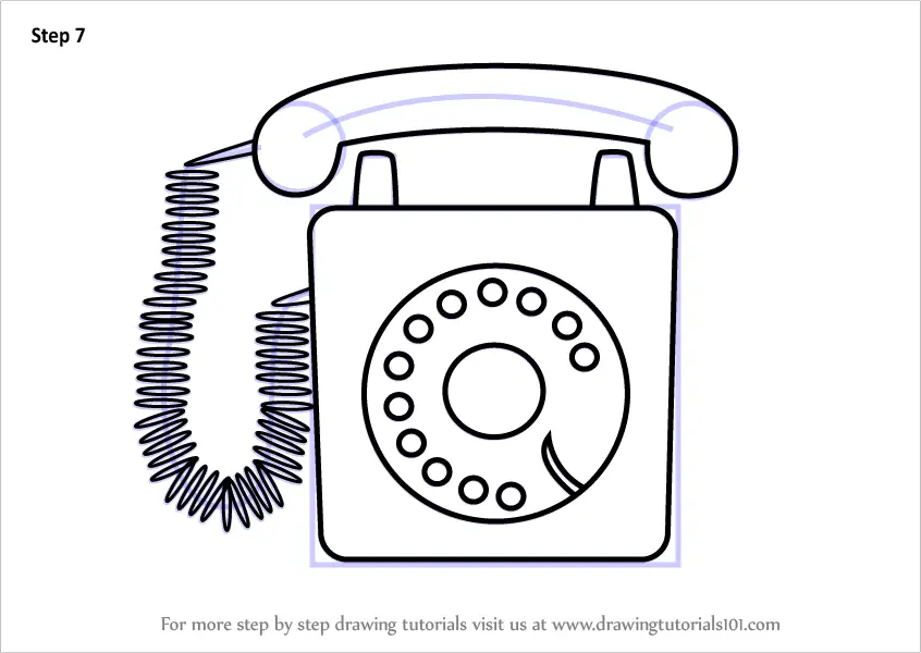 Learn How to Draw a Classic Telephone (Vintage Items) Step by Step ...