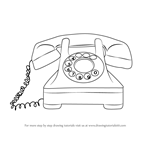 How to Draw a Vintage Phone