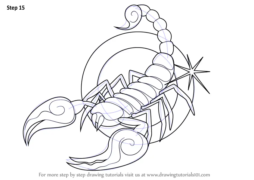 Learn How to Draw Scorpio Zodiac Sign (Zodiac Signs) Step by Step