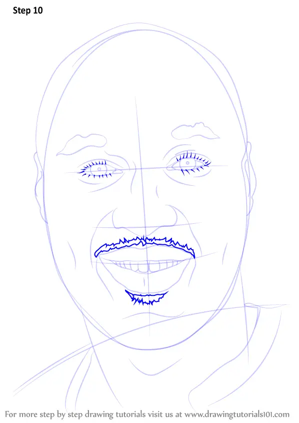 Step by Step How to Draw Lamar Odom : DrawingTutorials101.com