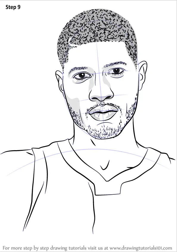 Learn How to Draw Paul George (Basketball Players) Step by Step