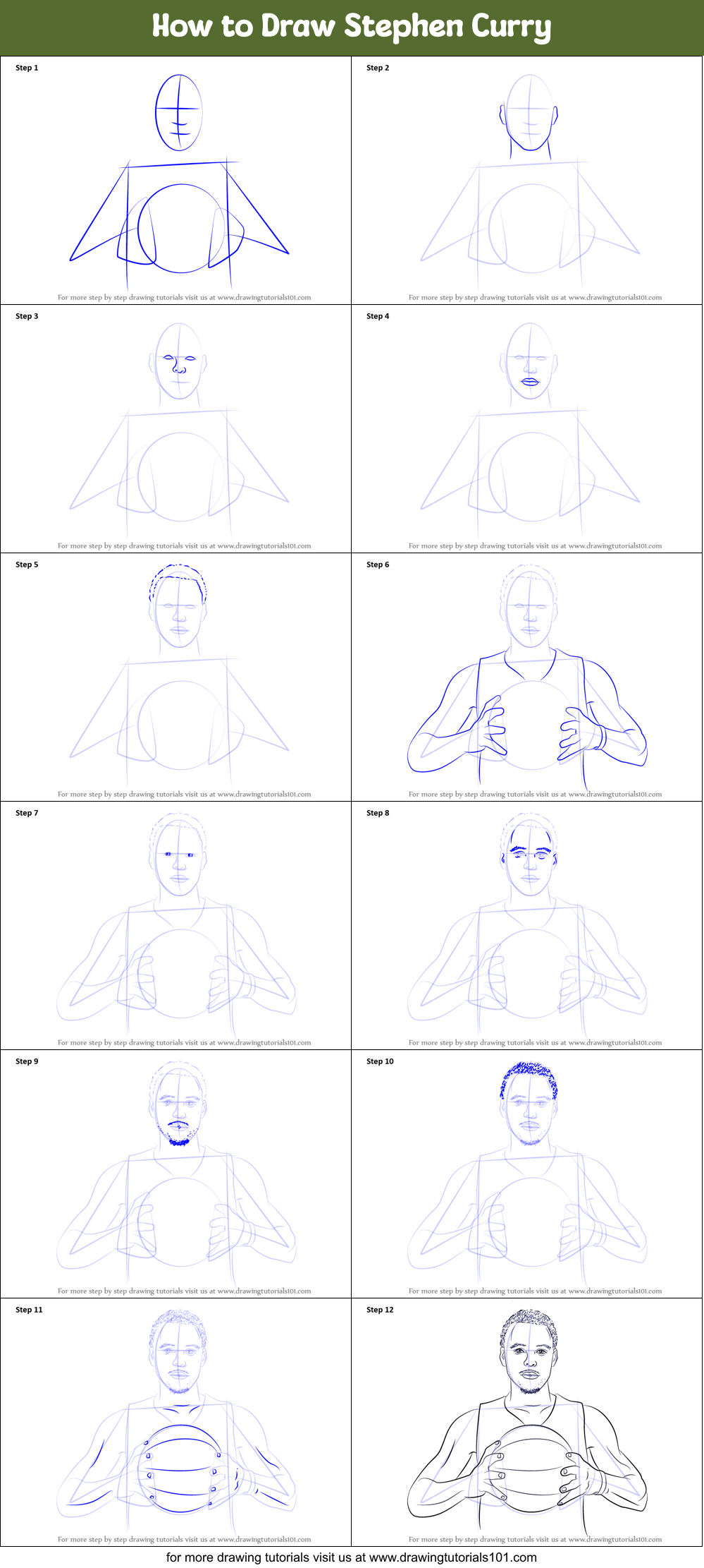 How to Draw Kobe Bryant Step by Step - Easy Drawing Tutorial 