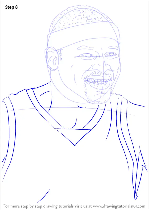 Step by Step How to Draw Zach Randolph : DrawingTutorials101.com