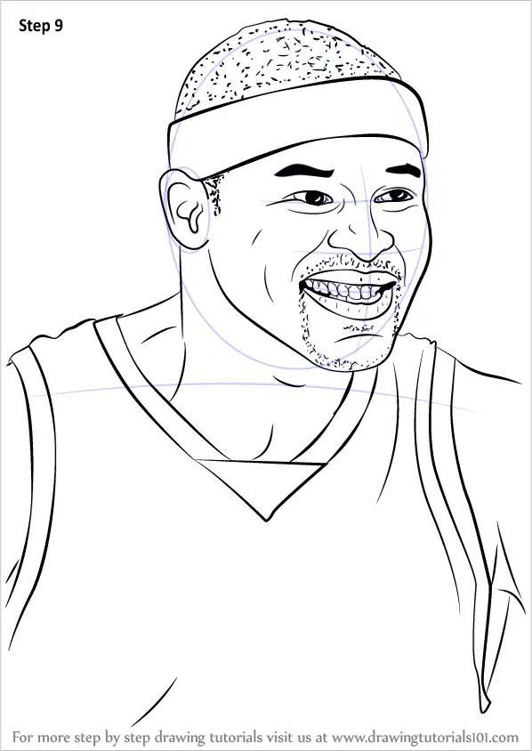 Step by Step How to Draw Zach Randolph : DrawingTutorials101.com