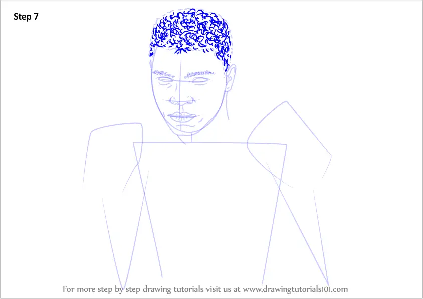 Learn How to Draw Muhammad Ali (Boxers) Step by Step : Drawing Tutorials