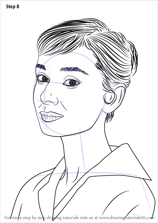 Portrait of Audrey Hepburn - Portrait Drawing by David Holt