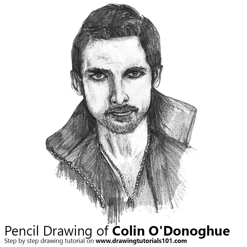 Pencil Sketch of Colin O'Donoghue - Pencil Drawing