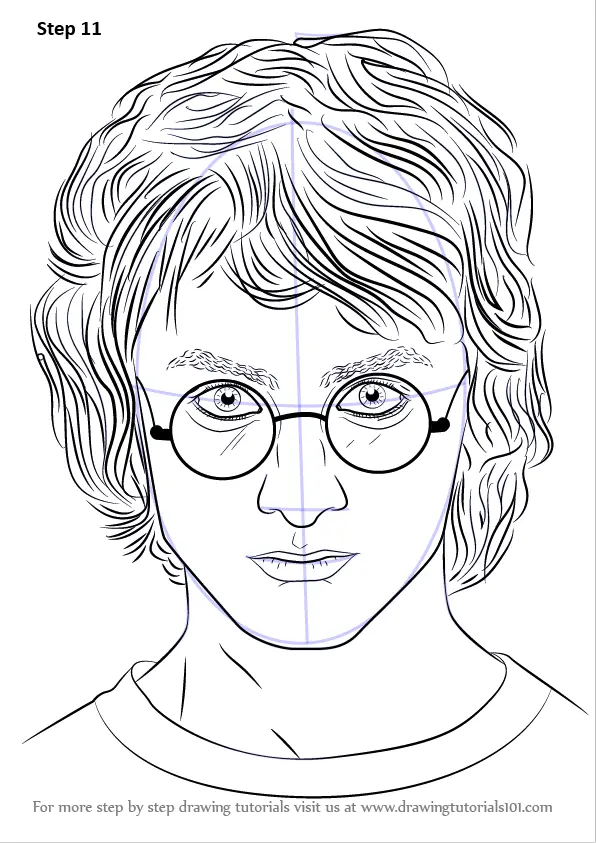 Step by Step How to Draw Daniel Radcliffe : DrawingTutorials101.com