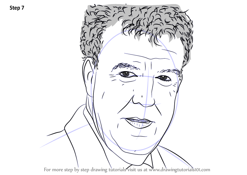 Learn How to Draw Jeremy Clarkson (Celebrities) Step by Step : Drawing Tutorials