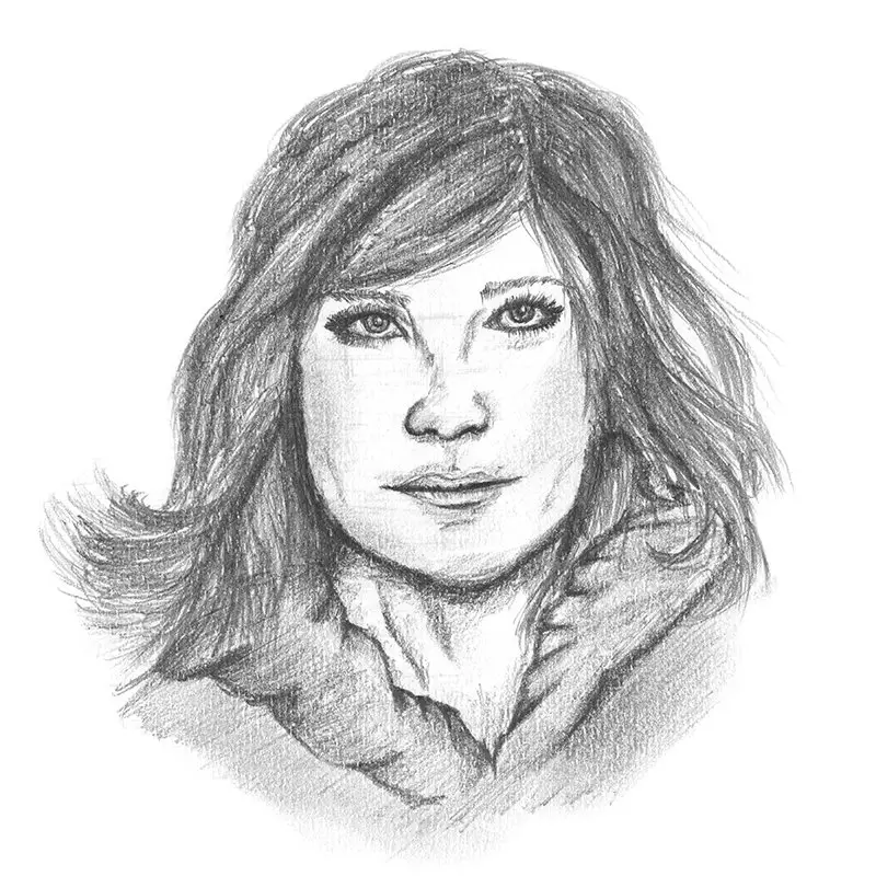 Pencil Sketch of Kirsten Dunst - Pencil Drawing
