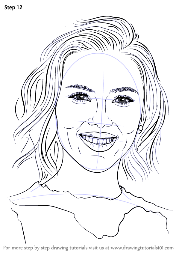 Learn How to Draw Scarlett Johansson (Celebrities) Step by