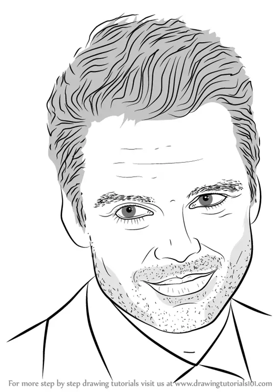 Learn How to Draw Sebastian Stan (Celebrities) Step by Step : Drawing ...