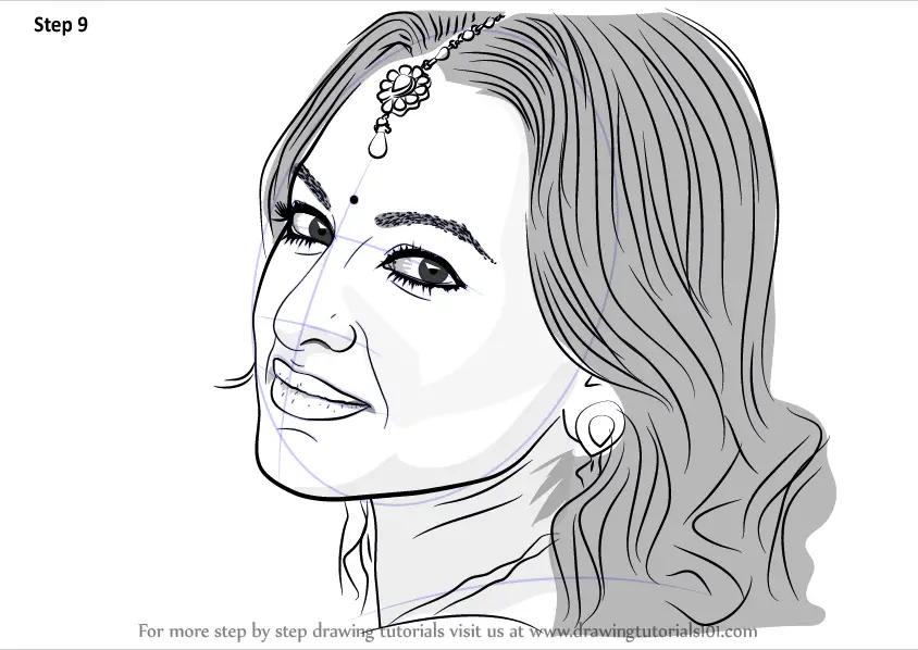 Learn How to Draw Sonakshi Sinha (Celebrities) Step by Step : Drawing ...