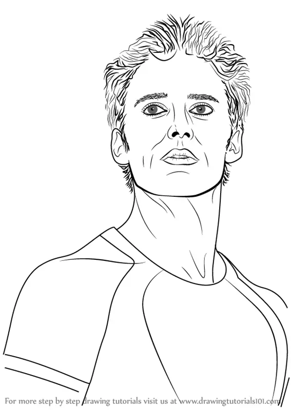 step by step how to draw finnick odair from the hunger