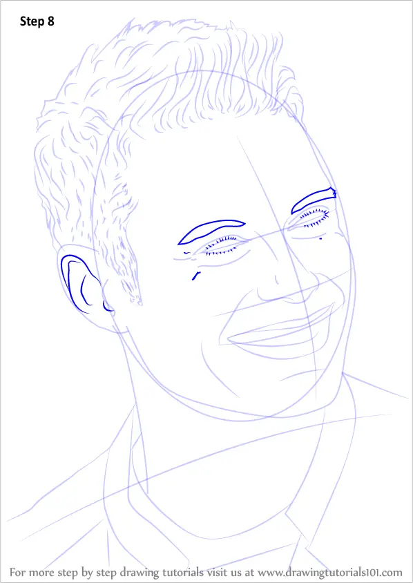 Learn How to Draw Ryan Seacrest (Entertainers) Step by Step : Drawing ...