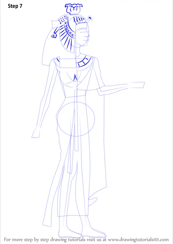 Learn How To Draw Cleopatra Famous People Step By Step Drawing Tutorials