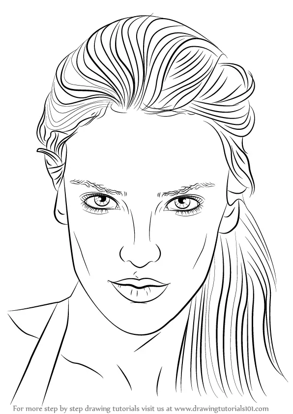 Learn How to Draw Alessandra Ambrosio (Female Models) Step by Step ...