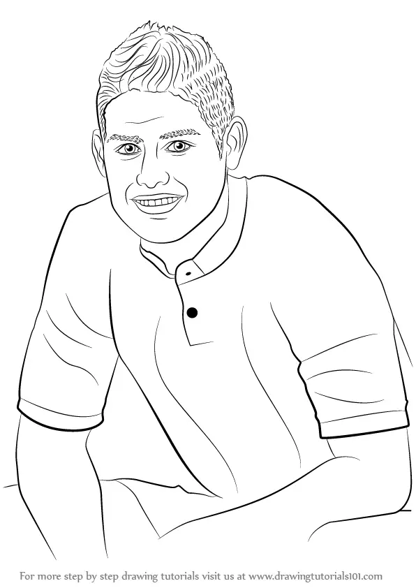 Learn How to Draw James Rodriguez (Footballers) Step by Step : Drawing ...