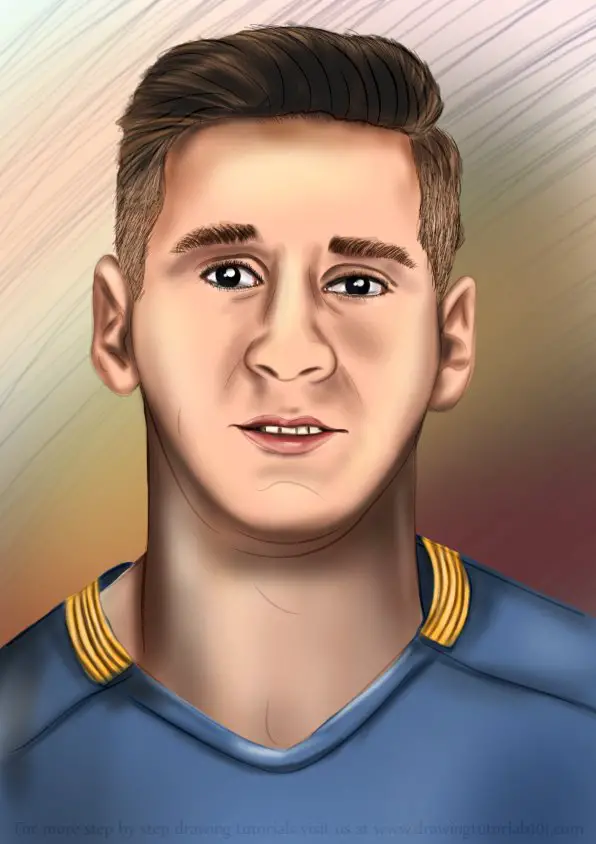 Learn How to Draw Lionel Messi (Footballers) Step by Step Drawing