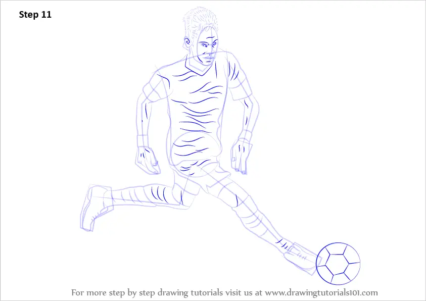  Step by Step How to Draw Neymar DrawingTutorials101.com