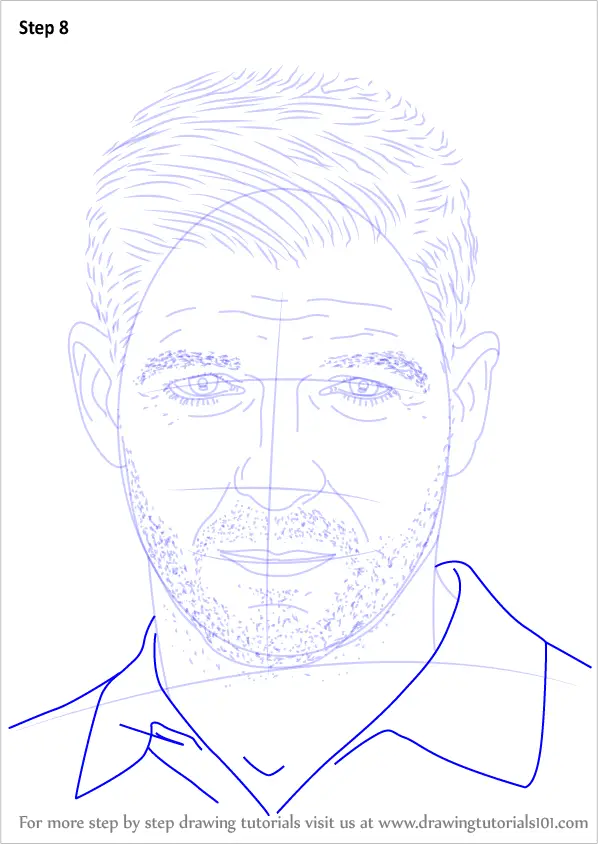 How to Draw Steven Gerrard (Footballers) Step by Step