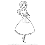 How to Draw a Beautiful Girl In Black Dress