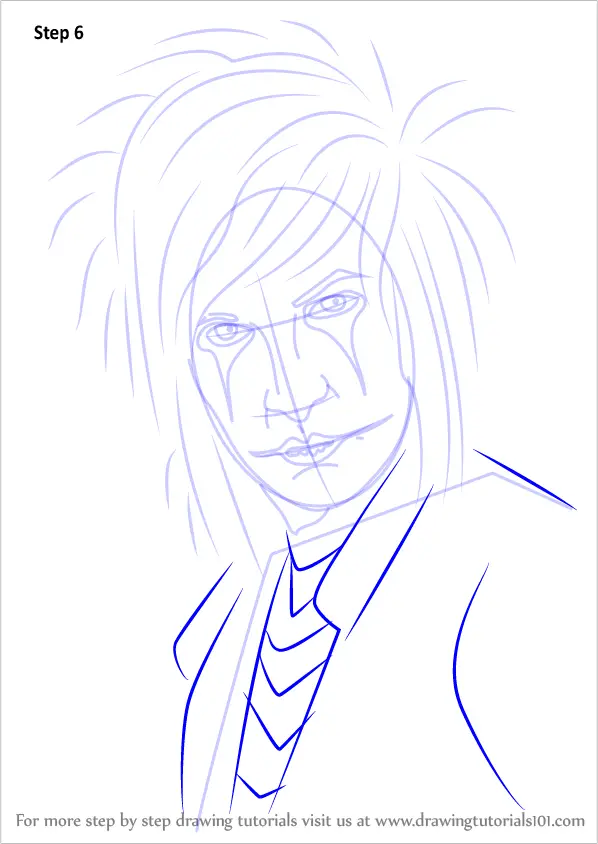 Step by Step How to Draw Jinxx Black : DrawingTutorials101.com