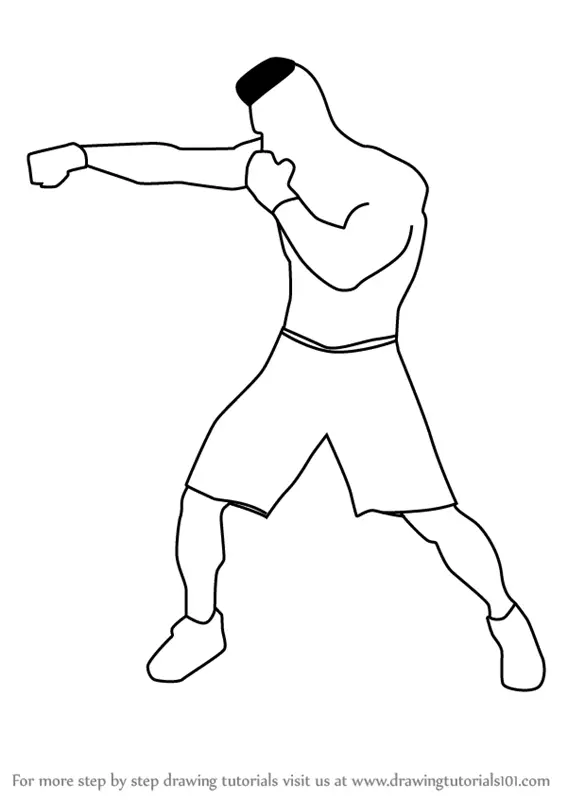 Learn How to Draw a Boxer (Other Occupations) Step by Step Drawing