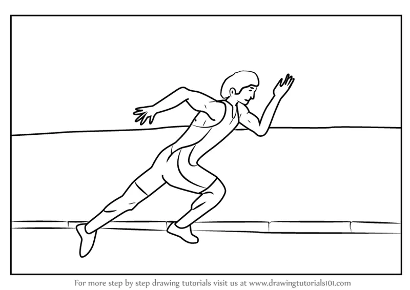 Learn How to Draw a Cartoon Runner (Other Occupations) Step by Step