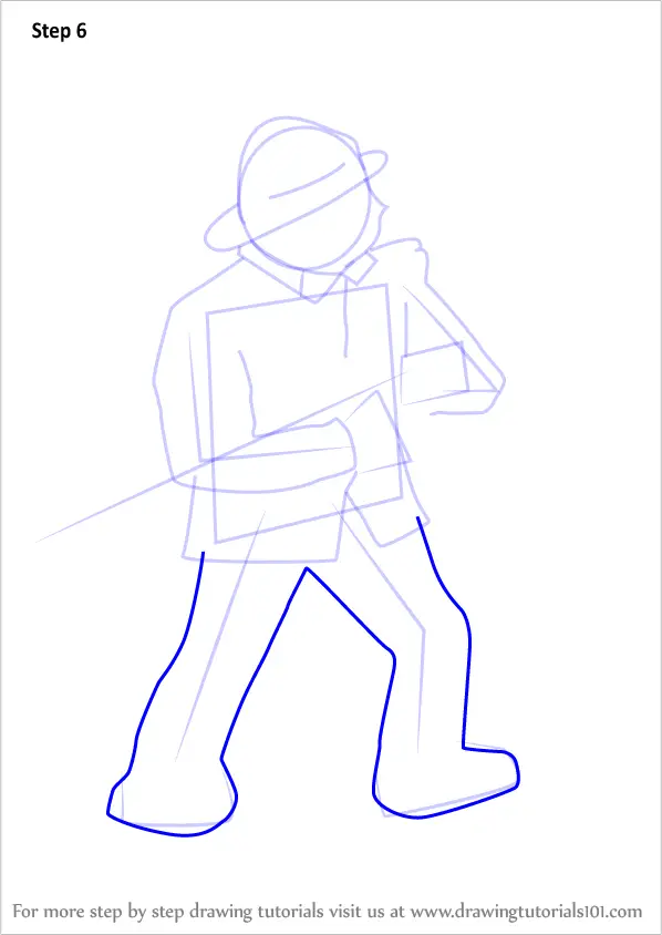 Learn How to Draw a Firefighter (Other Occupations) Step by Step