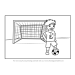 How to Draw a Goal Keeper for Kids