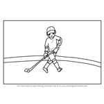 How to Draw a Hockey Player Scene