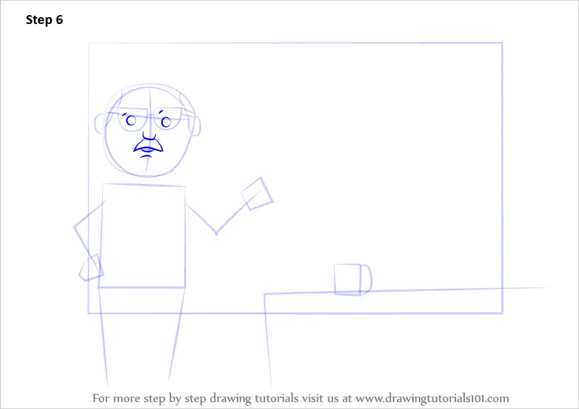 Learn How to Draw a Professor (Other Occupations) Step by Step