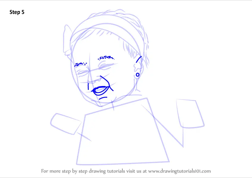 Learn How to Draw Happy Baby Girl (Other People) Step by Step : Drawing