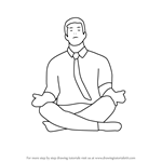 How to Draw Person Meditating