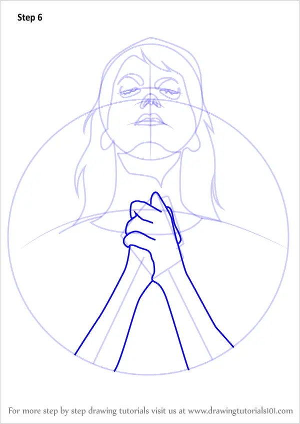 Learn How to Draw Woman Praying (Other People) Step by Step : Drawing
