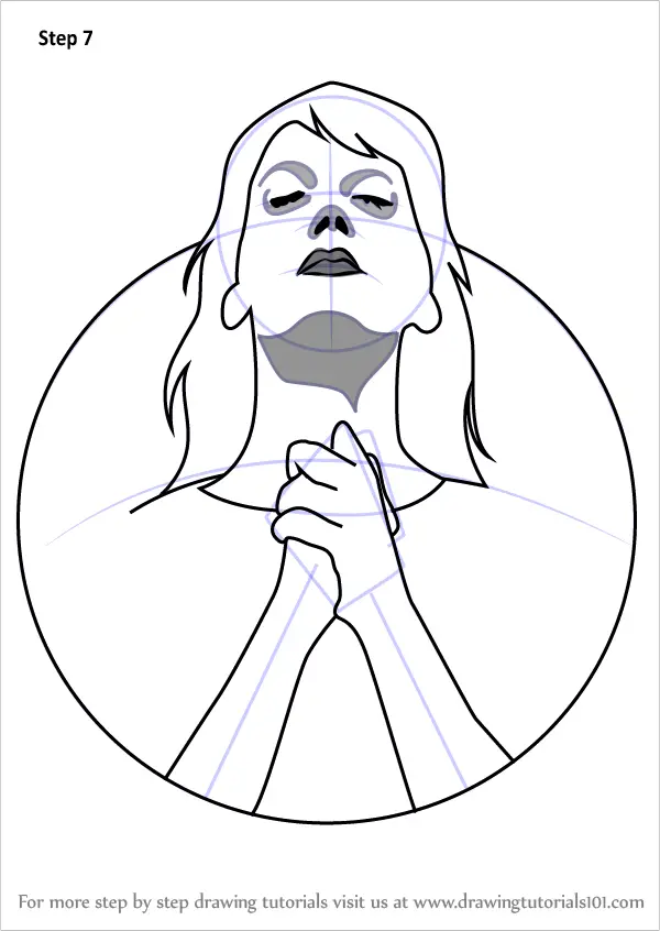 Learn How to Draw Woman Praying (Other People) Step by Step Drawing