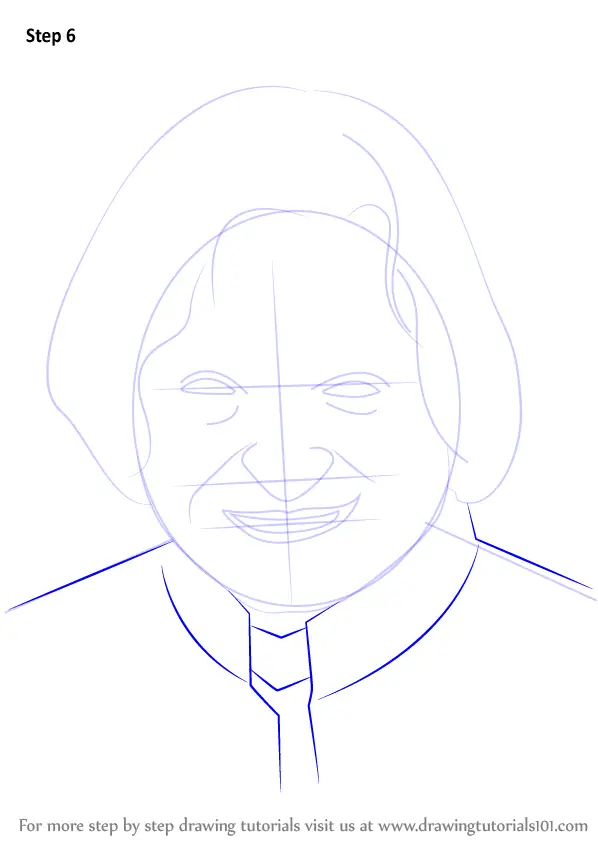 Learn How to Draw APJ Abdul Kalam Politicians Step by Step Drawing 