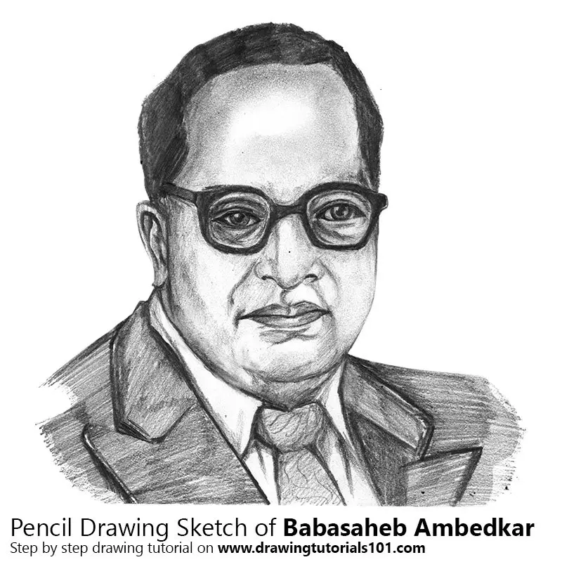Pencil Sketch of Babasaheb Ambedkar - Pencil Drawing