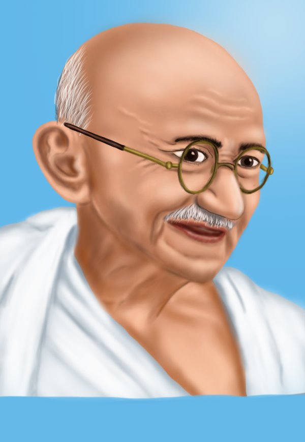 How to Draw Mahatma Gandhi Easily