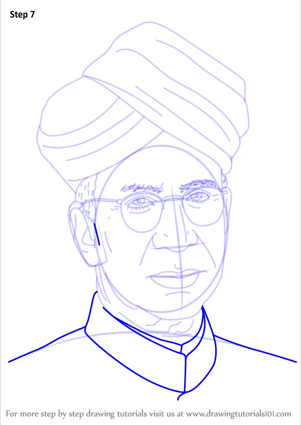 Learn How to Draw Sarvepalli Radhakrishnan (Politicians) Step by Step ...