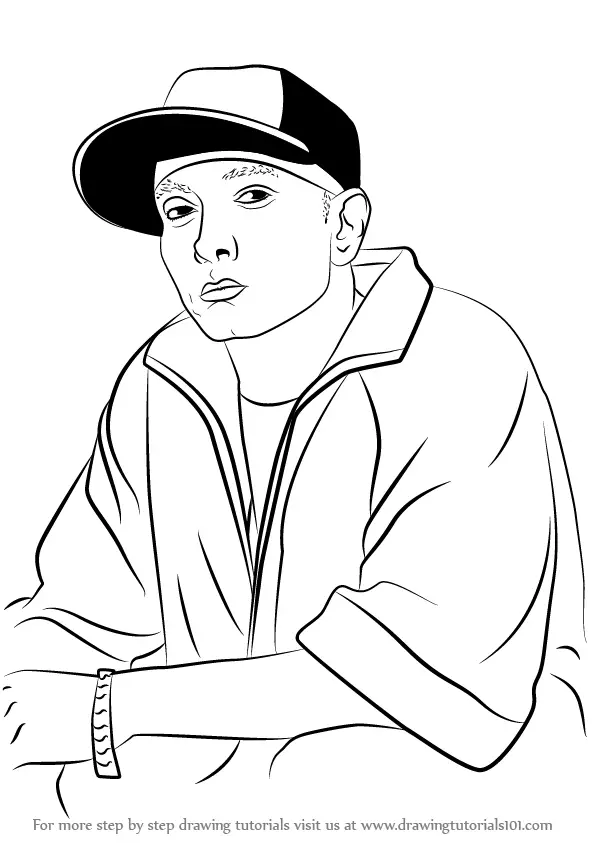 Learn How to Draw Eminem (Rappers) Step by Step : Drawing Tutorials